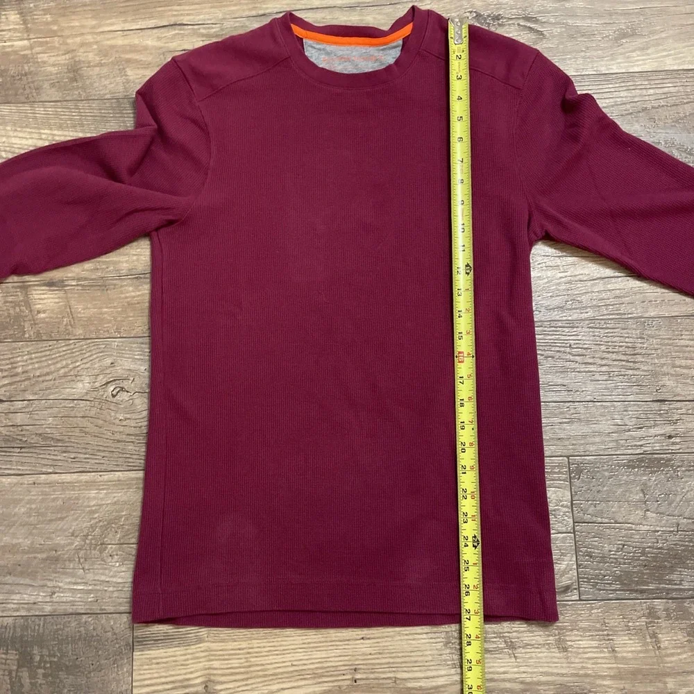 Banana Republic Waffle Long Sleeve‎ T Shirt Sz M Men's Raspberry Red